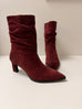 Marian Maroon suede slouch boot 261149