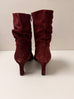 Marian Maroon suede slouch boot 261149