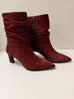 Marian Maroon suede slouch boot 261149