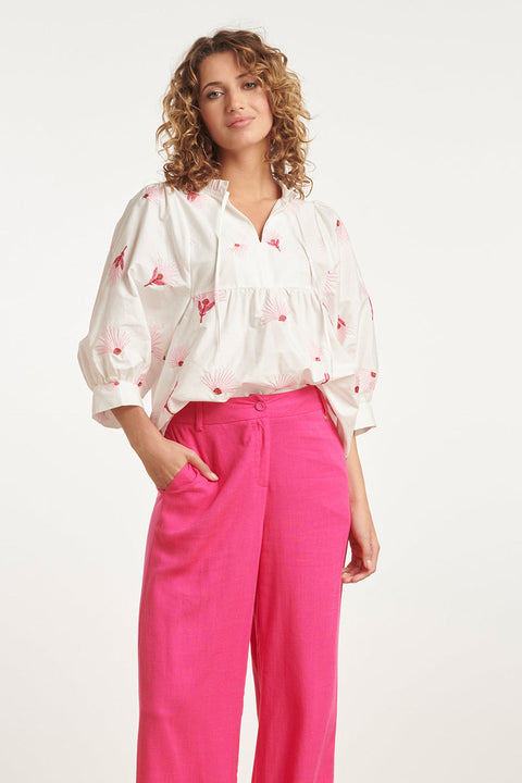 SL 24082 White and pink top