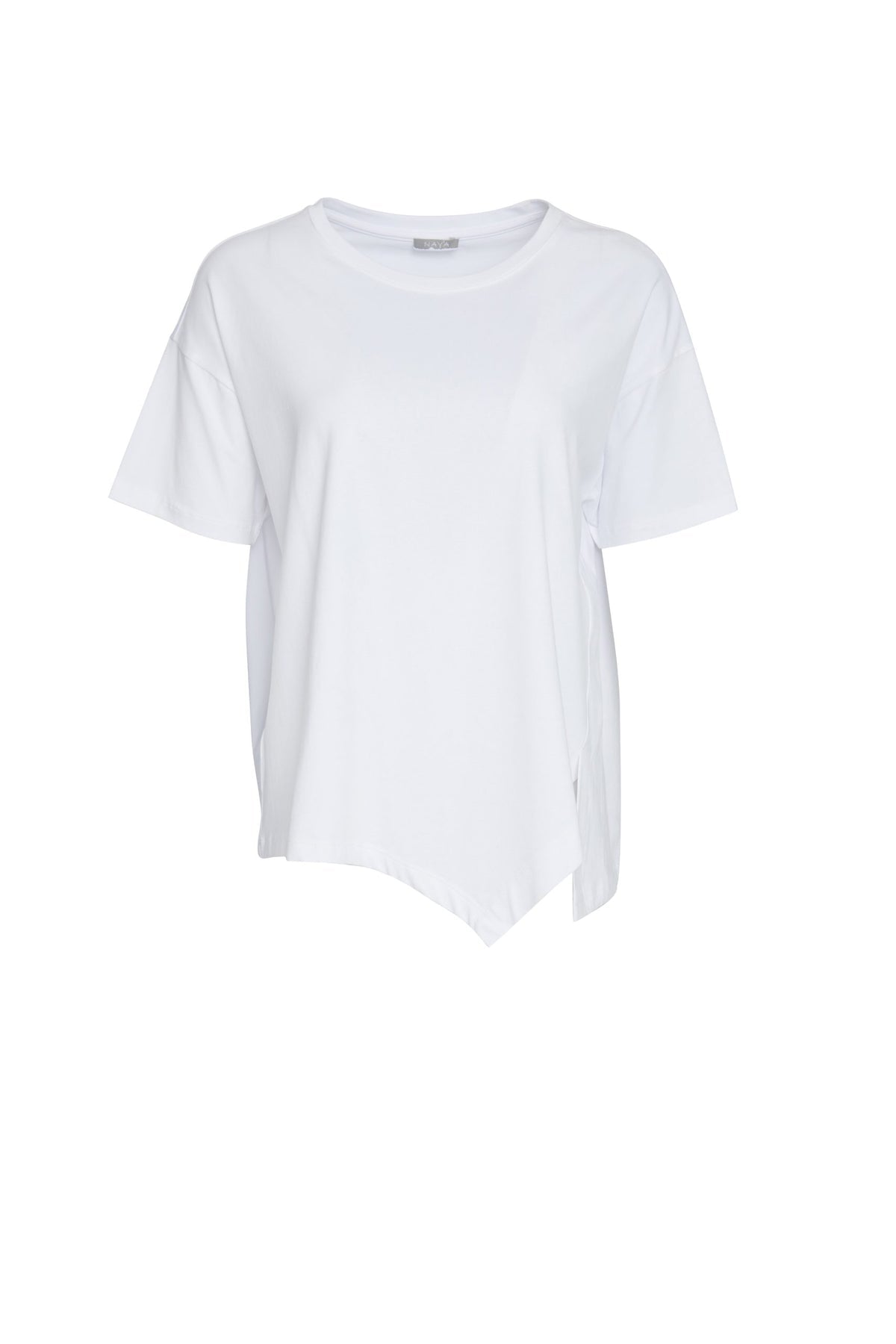 NAS25112 White Jersey Top with Cut Out