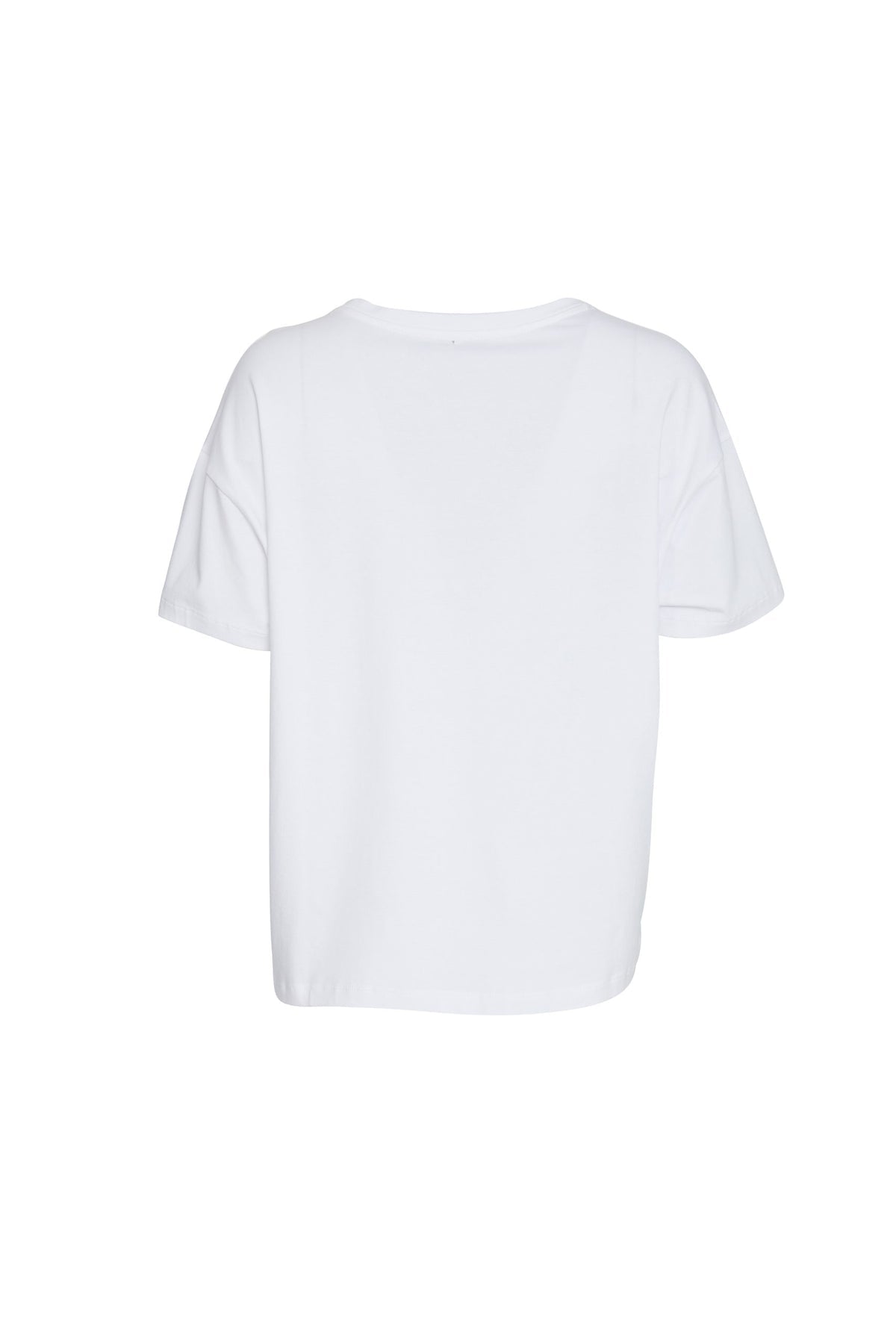 NAS25112 White Jersey Top with Cut Out