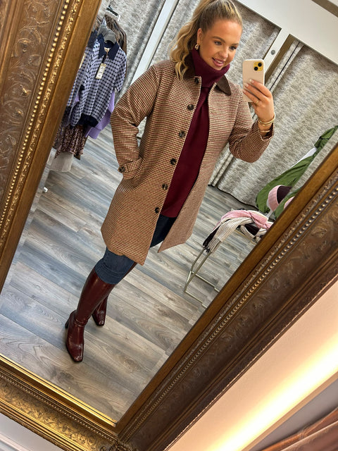 Molly Bracken houndstooth coat