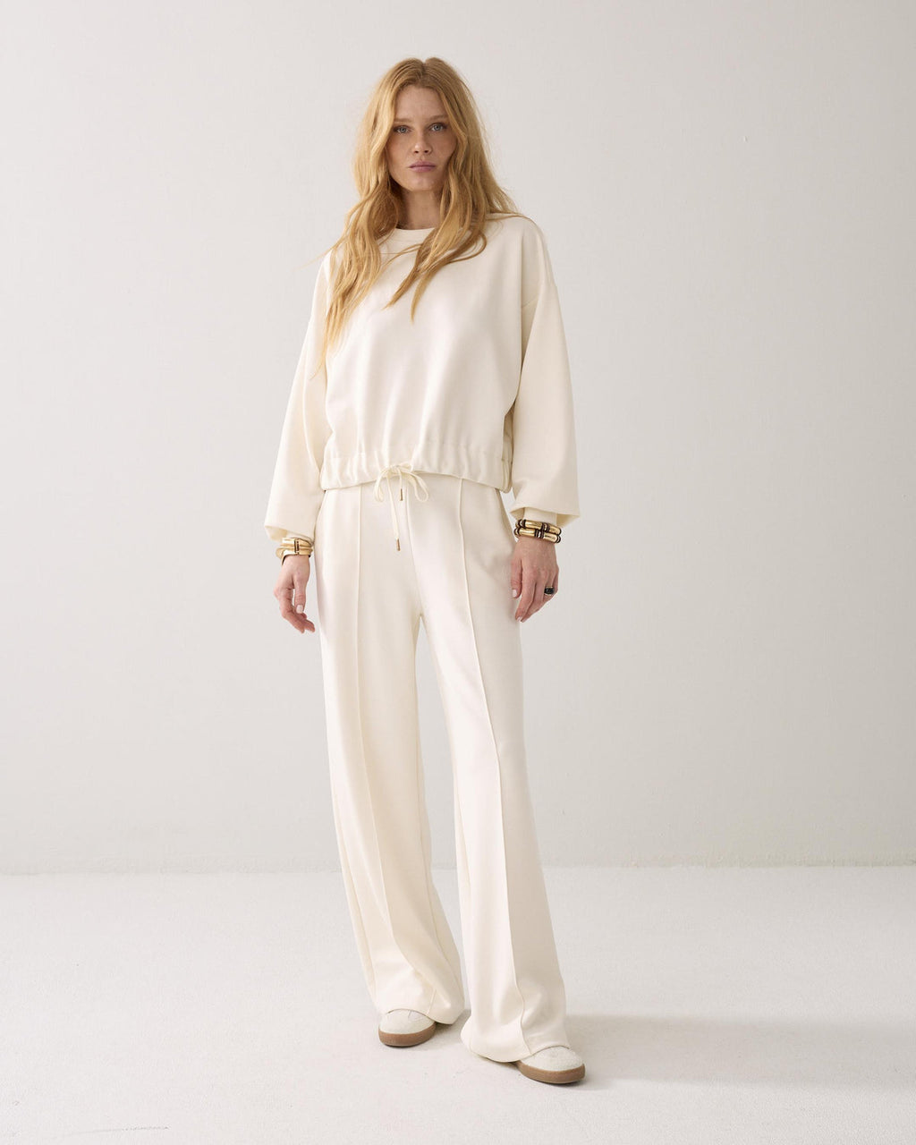 Summum Trouser soft scuba Ivory