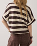 Summum Top Big stripe heavy jersey coffee