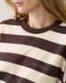 Summum Top Big stripe heavy jersey coffee