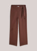 Summum 4s2943 Trousers heavy silk -coffee