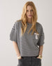 Summum Top Striped scuba Black