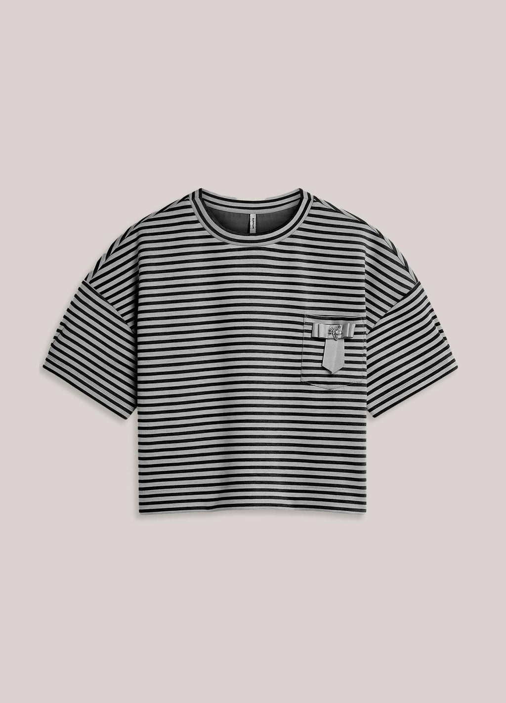 Summum Top Striped scuba Black