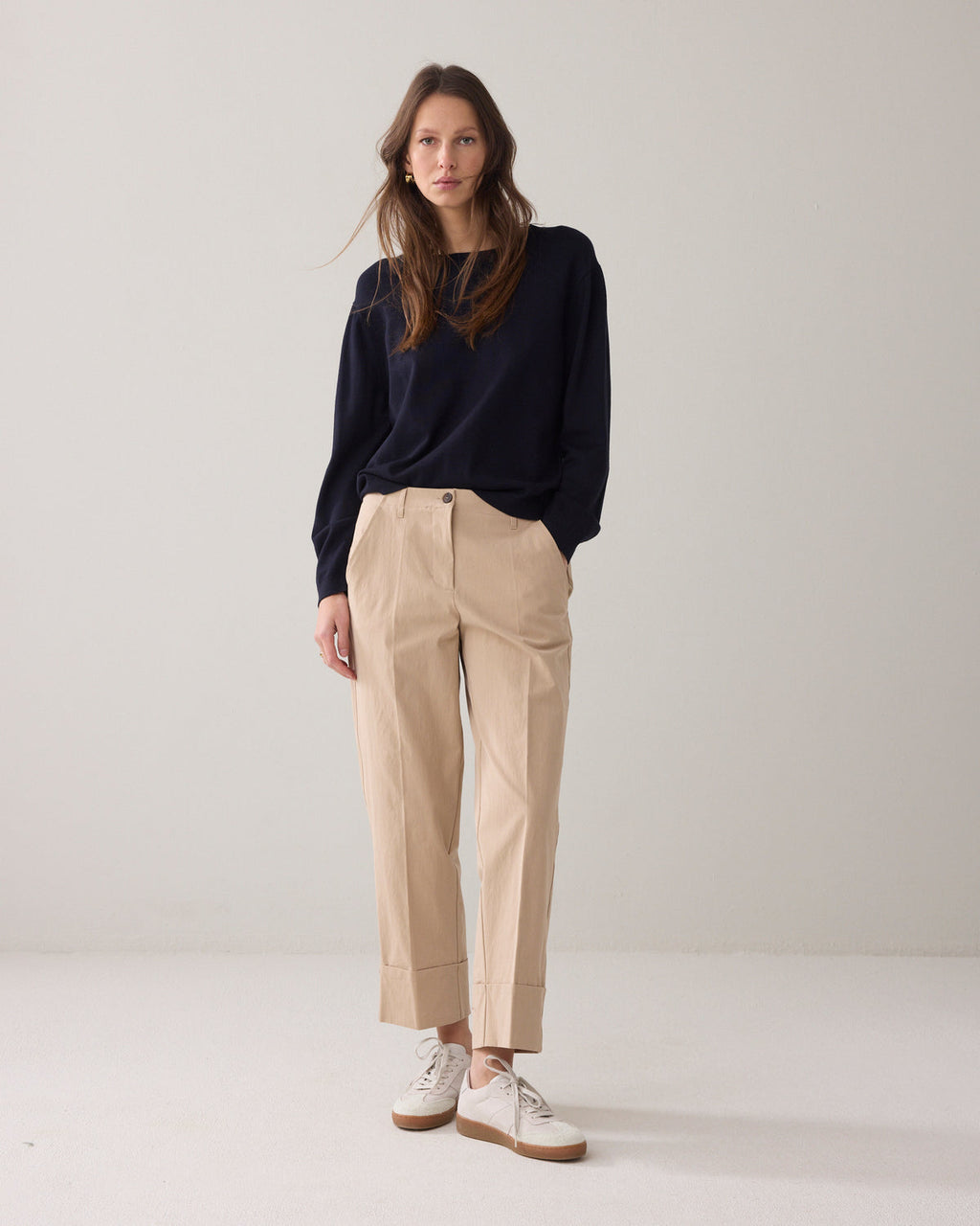 Summum Trouser cotton blend -Ivory