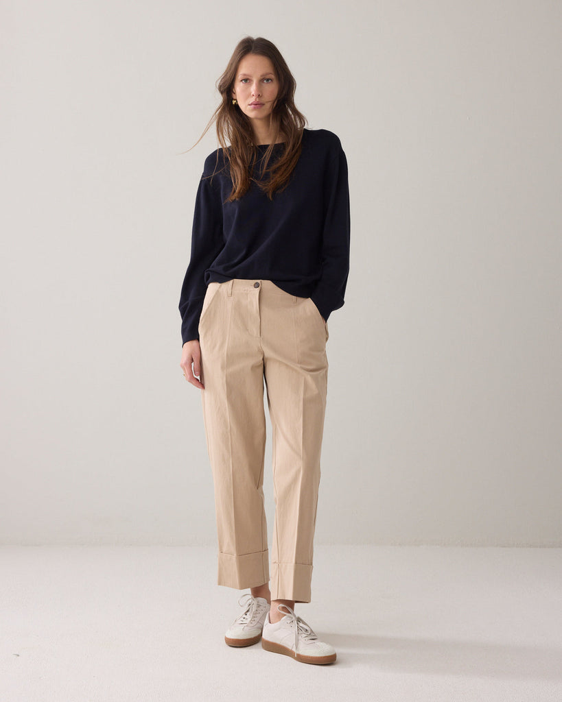 Summum Trouser cotton blend -Ivory