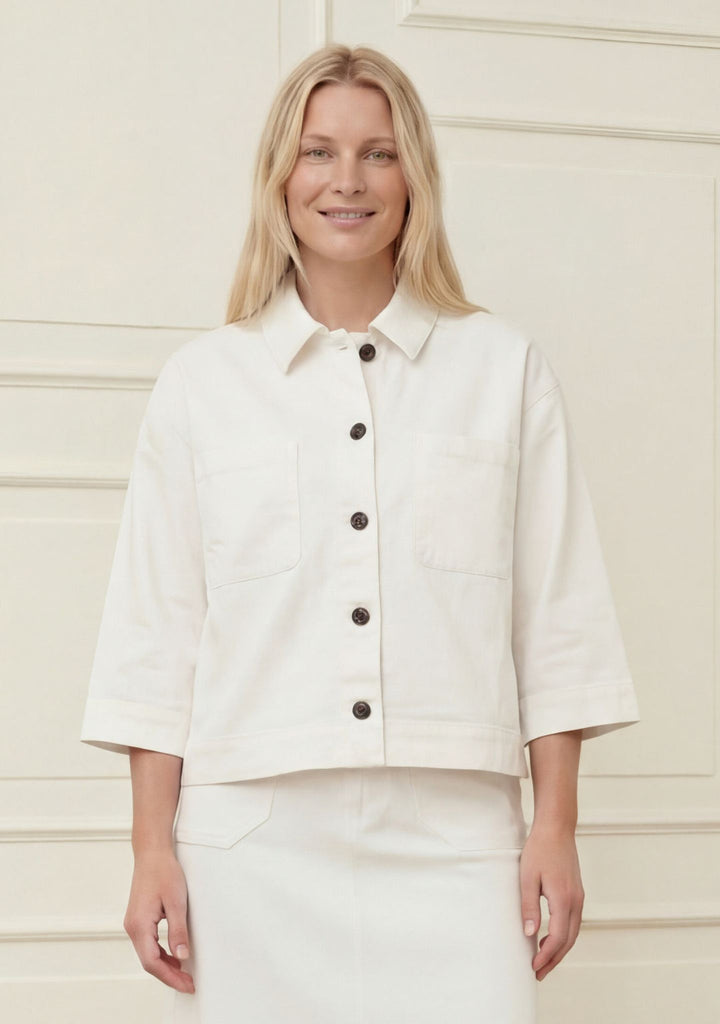 Isay Carpi denim jacket white