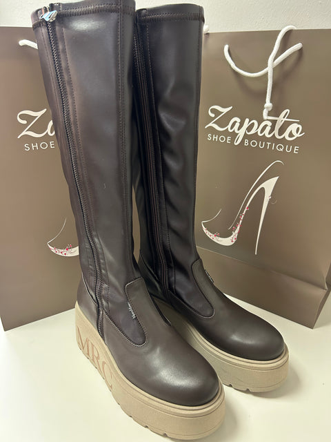 Marco Moreo Brown  knee high boot 25116