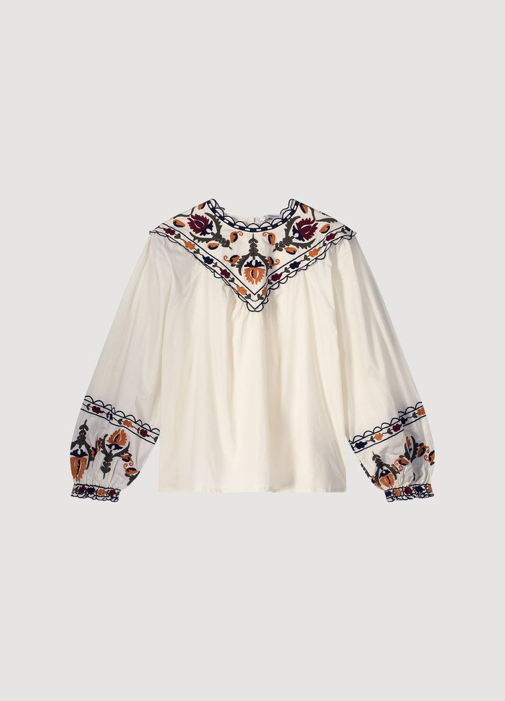 Summum Ivory Embroidered blouse