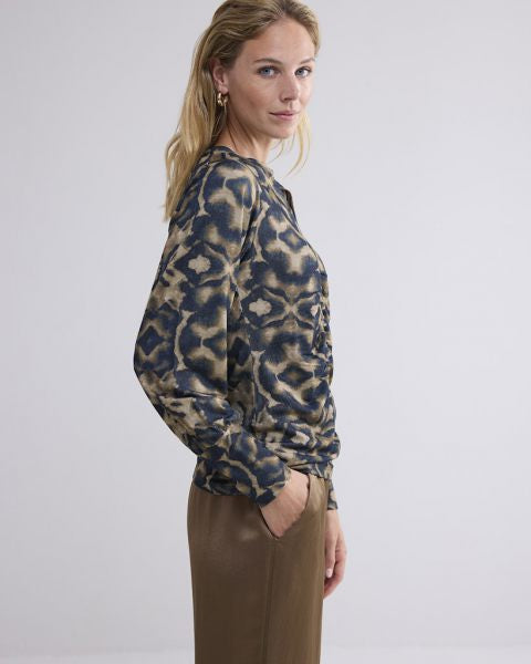 Summum Olive Print knit