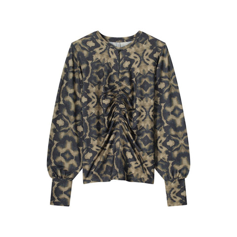 Summum Olive Print knit