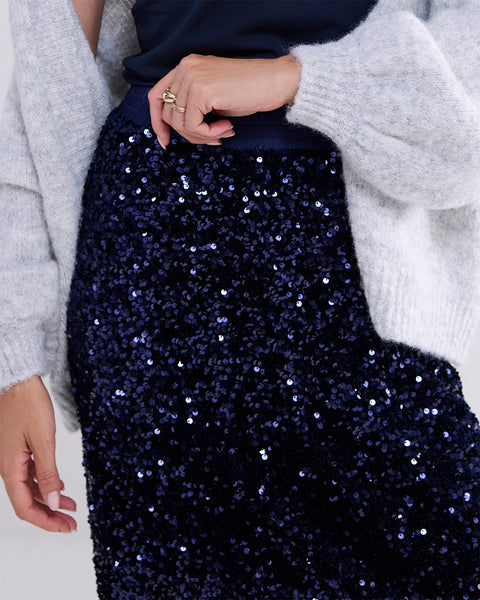 Summum  11936  Skirt Rok Sequins Velour