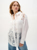 JOSEPH RIBKOFF FLORAL LACE SHIRT IN WHITE 262952