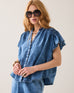 Summum blouse satin indigo