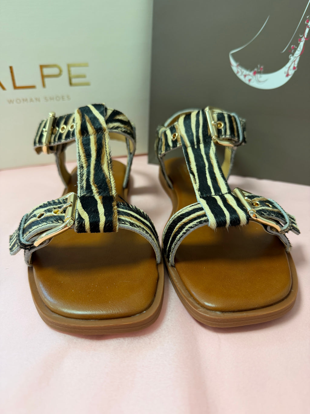 Alpe animal print sandal 261095