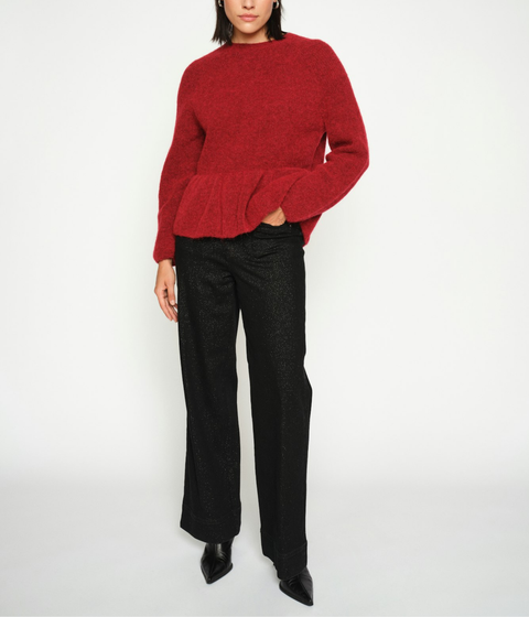 MosMosh 175390 MM Thora O-Neck Frill Knit