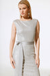 Joseph Ribkoff Matte Silver Gown243775