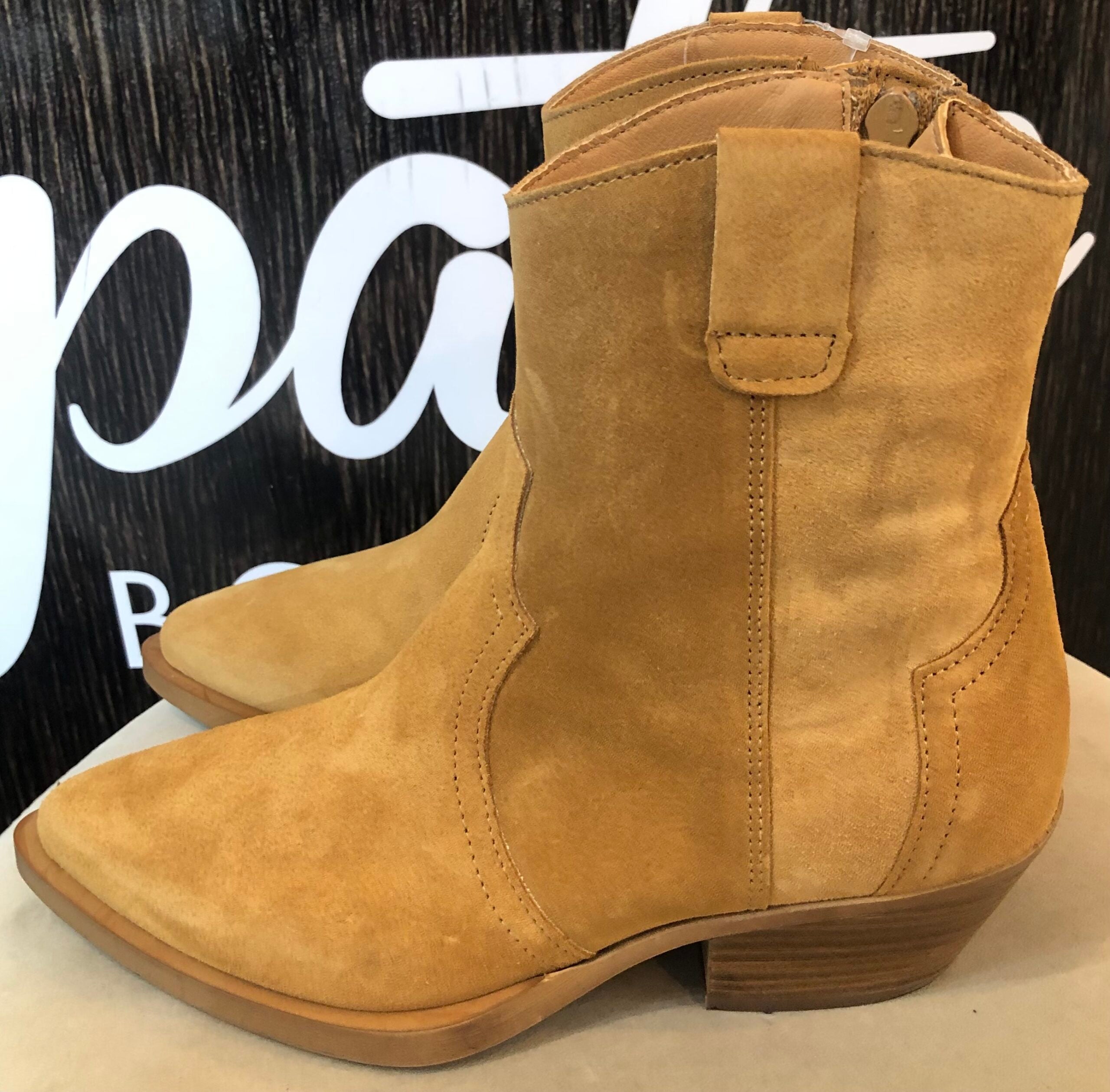 Alpe Tan Suede Ankle Boot 24001