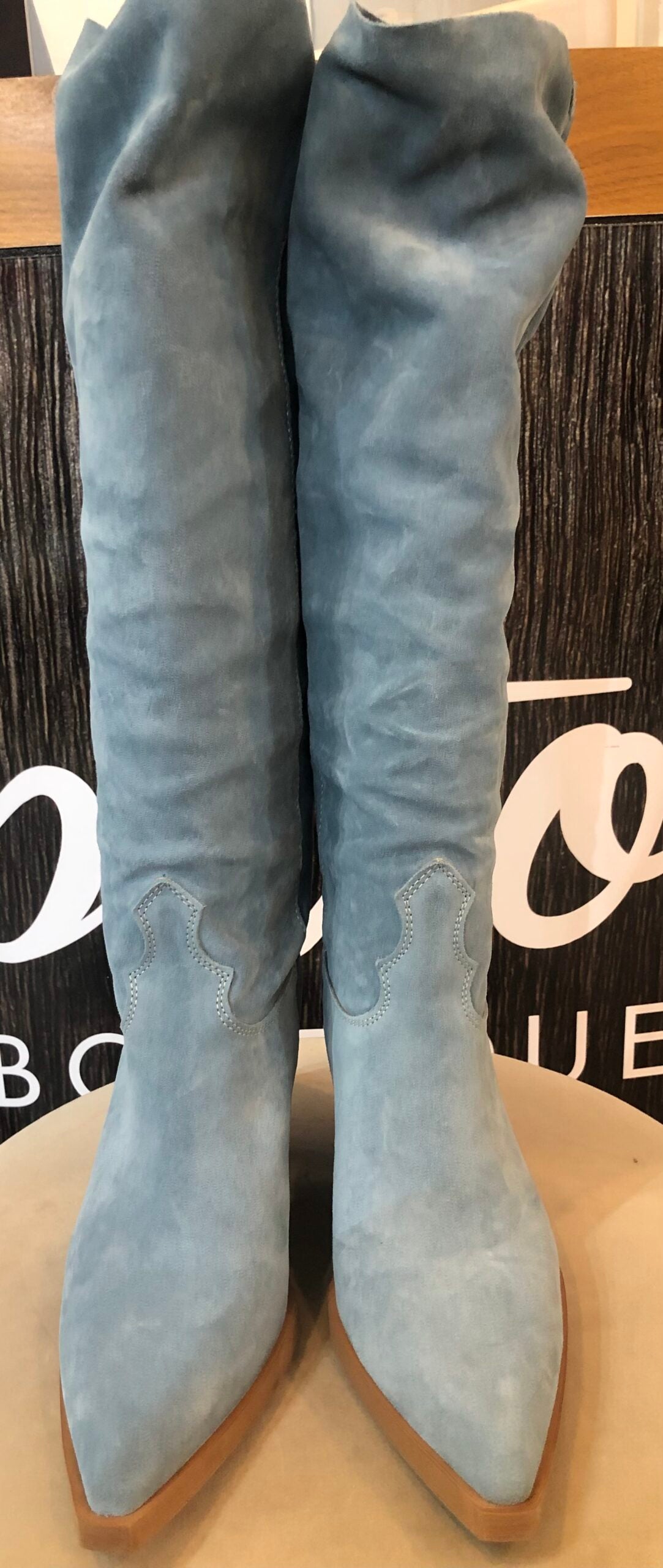 Alpe Blue Suede Boot 24002