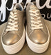 NeroGiardini Brushed Gold Metallic Trainer 24029