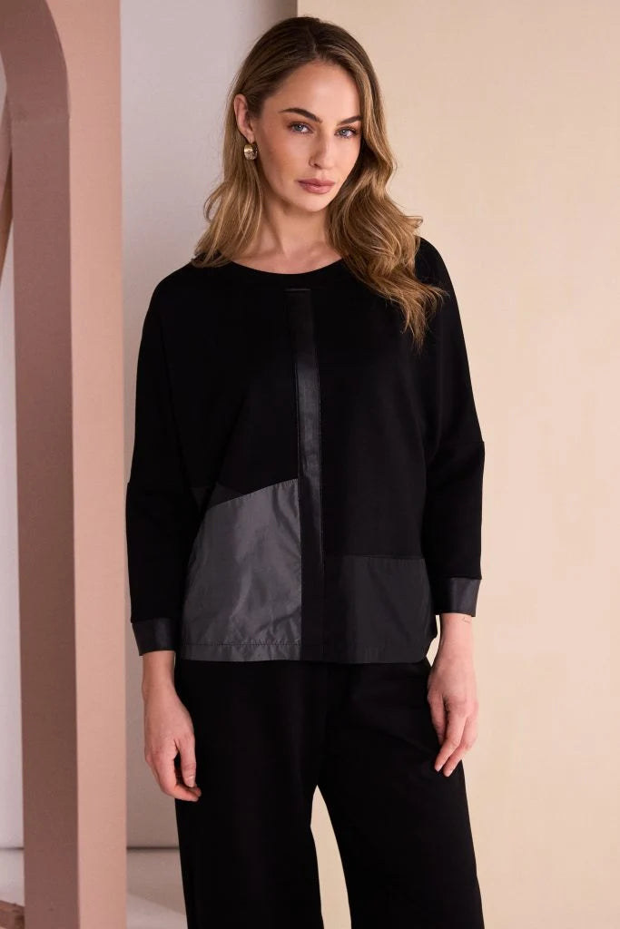 Naya  NAW26171 Black Grey top