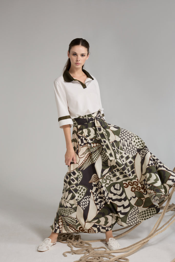 TC skirt print U476