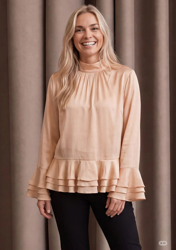 I Say Steff Deco Blouse cream