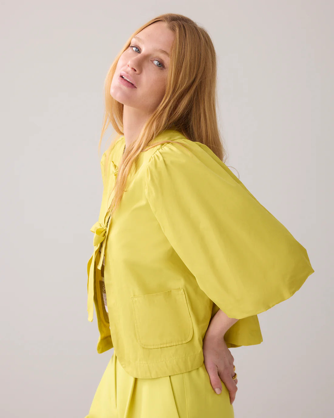 Summum Mimosa yellow blouse taft