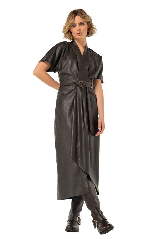 Caroline Biss Coffee Dress