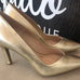 Lodi gold court shoe 23246
