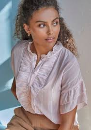 I Say Henny top powder pink stripe