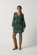 Joseph Ribkoff Geo print puff sleeve dress 233272
