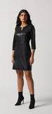 Joseph Ribkoff 233920 Faux leather zip dress