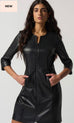 Joseph Ribkoff 233920 Faux leather zip dress
