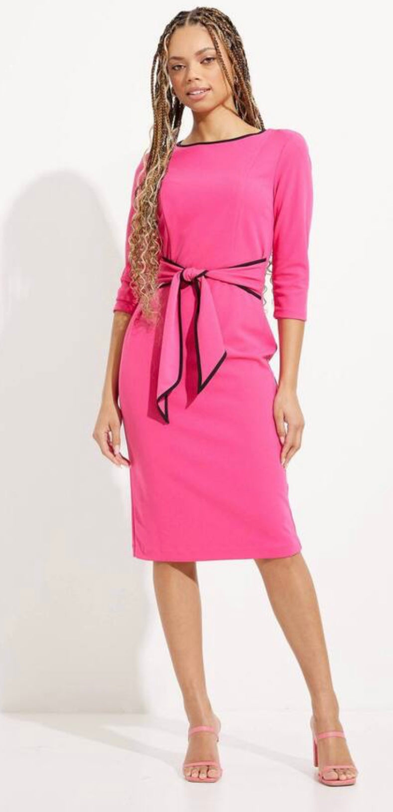 Joseph Ribkoff 221210 Pink/Black dress