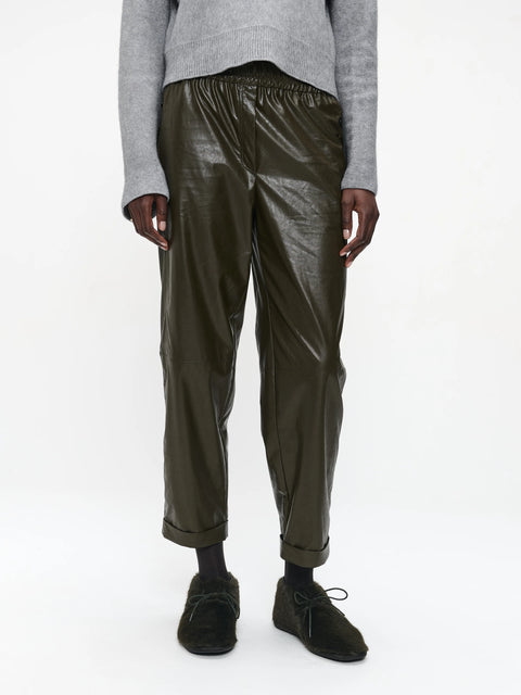 Jane Lushka Daphne eco leather pants ARMY